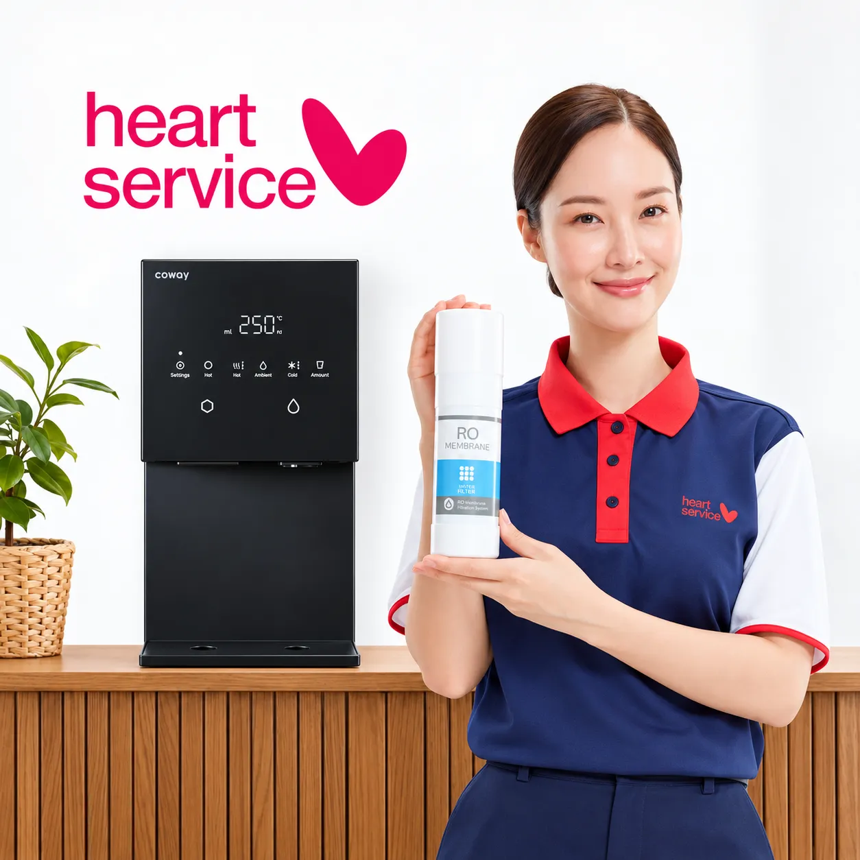 ทีม Coway Heart Service พร้อมผลิตภัณฑ์เครื่องกรองน้ำ